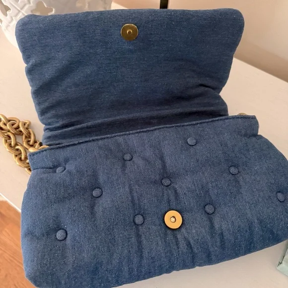 Zara Viral Puffy Denim Chain Bag - Picture 11 of 16